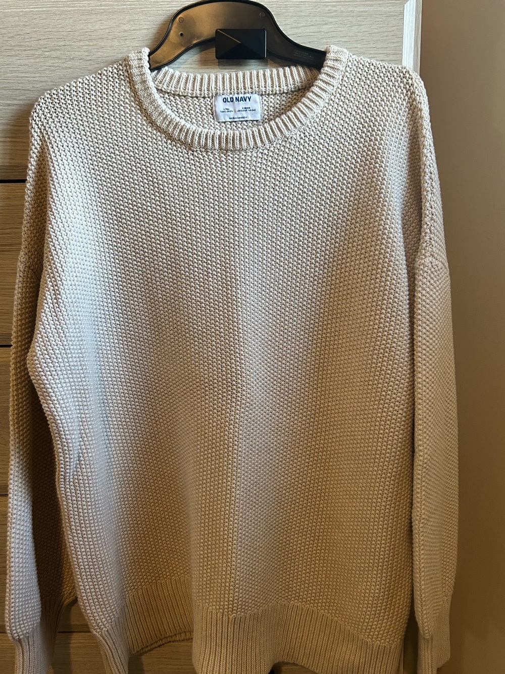 Oatmeal  Women's Crewneck Sweater - shaker stitch